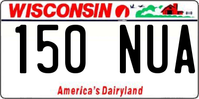 WI license plate 150NUA