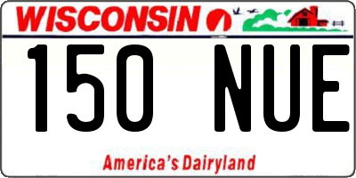WI license plate 150NUE