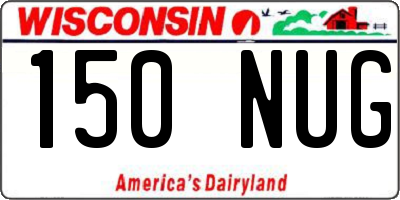 WI license plate 150NUG