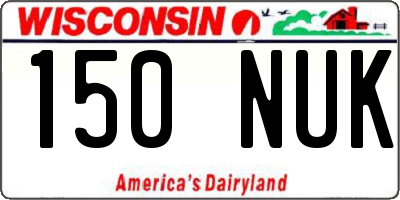 WI license plate 150NUK