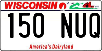 WI license plate 150NUQ