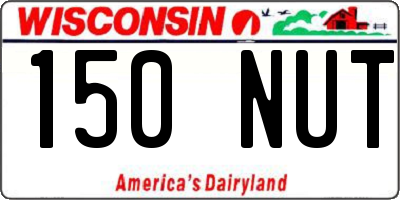 WI license plate 150NUT