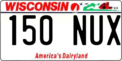 WI license plate 150NUX