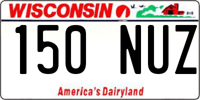 WI license plate 150NUZ