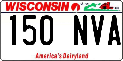 WI license plate 150NVA
