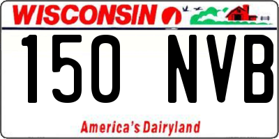 WI license plate 150NVB