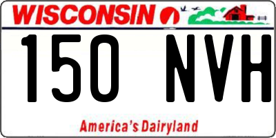 WI license plate 150NVH