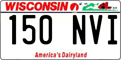 WI license plate 150NVI