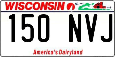 WI license plate 150NVJ