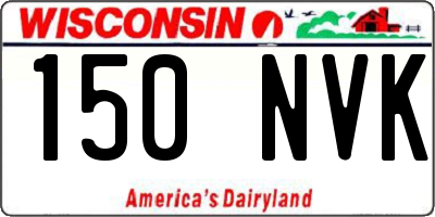 WI license plate 150NVK