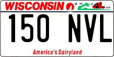 WI license plate 150NVL