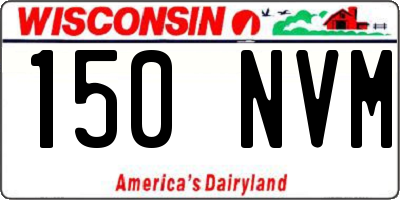 WI license plate 150NVM