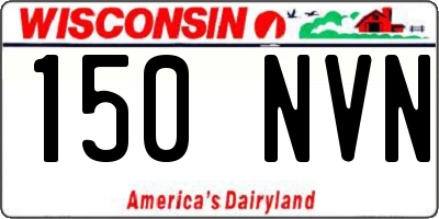 WI license plate 150NVN