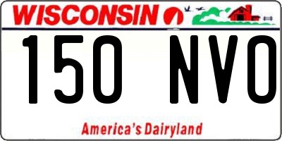 WI license plate 150NVO