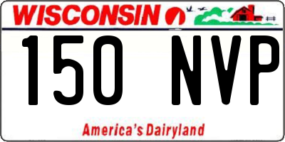 WI license plate 150NVP