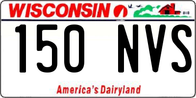 WI license plate 150NVS