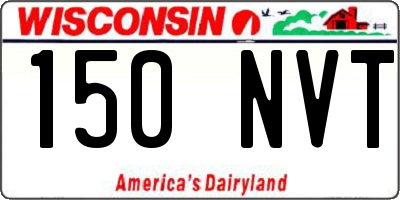 WI license plate 150NVT