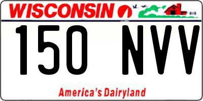 WI license plate 150NVV
