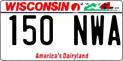 WI license plate 150NWA