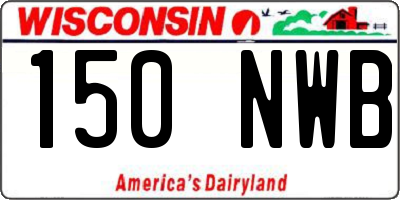 WI license plate 150NWB