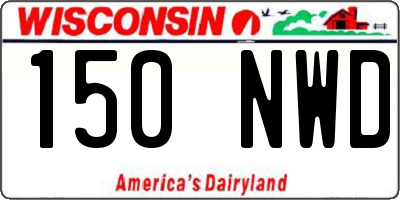 WI license plate 150NWD