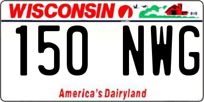 WI license plate 150NWG