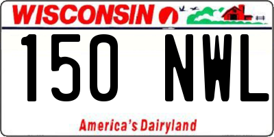 WI license plate 150NWL