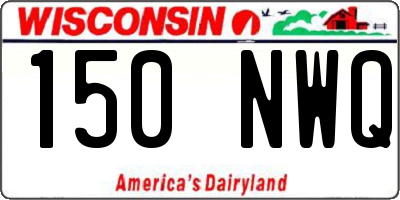 WI license plate 150NWQ