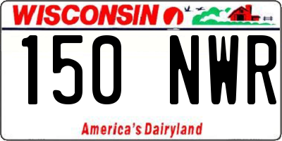 WI license plate 150NWR