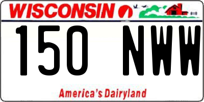 WI license plate 150NWW