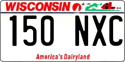 WI license plate 150NXC