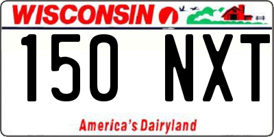 WI license plate 150NXT