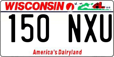 WI license plate 150NXU