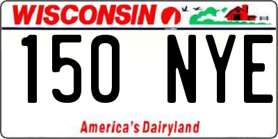 WI license plate 150NYE