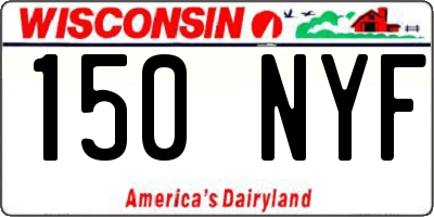 WI license plate 150NYF