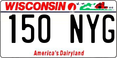 WI license plate 150NYG