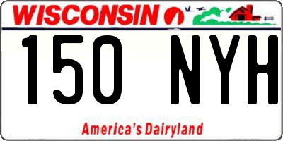 WI license plate 150NYH