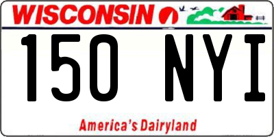 WI license plate 150NYI