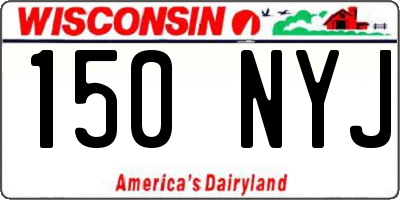 WI license plate 150NYJ