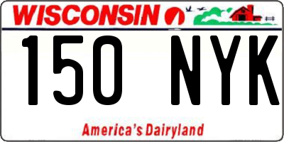 WI license plate 150NYK