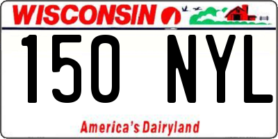 WI license plate 150NYL