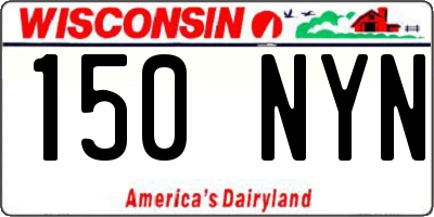 WI license plate 150NYN