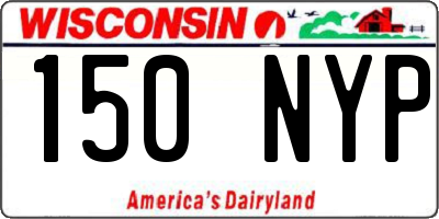 WI license plate 150NYP