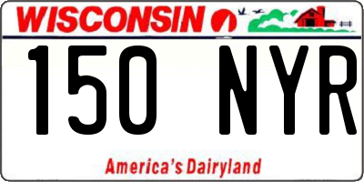 WI license plate 150NYR