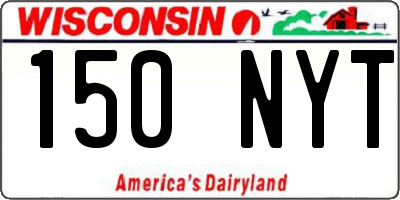 WI license plate 150NYT
