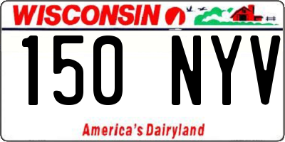 WI license plate 150NYV