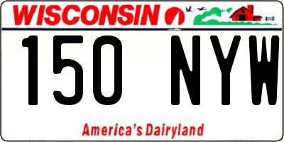 WI license plate 150NYW