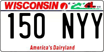 WI license plate 150NYY