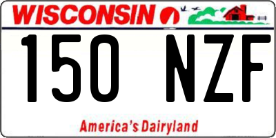 WI license plate 150NZF