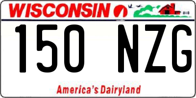 WI license plate 150NZG
